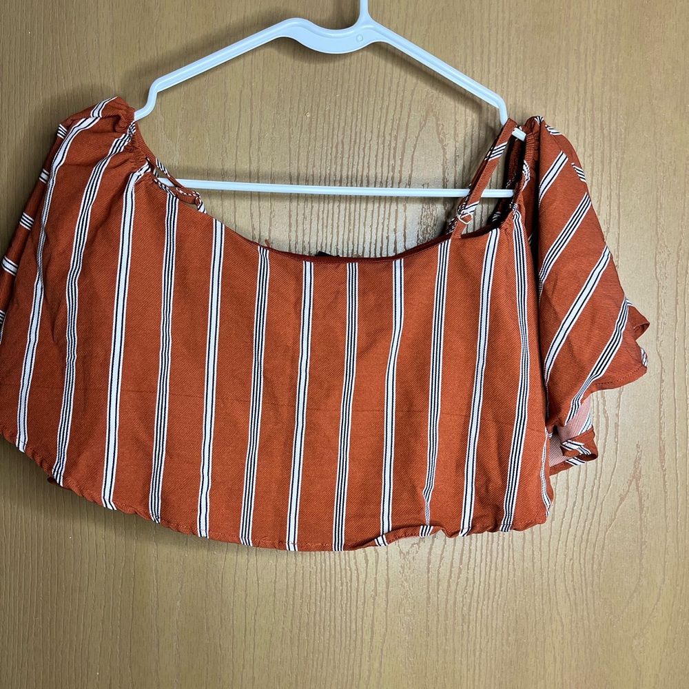 Striped Rusty colored Two-Piece Set - Picture 3 of 7